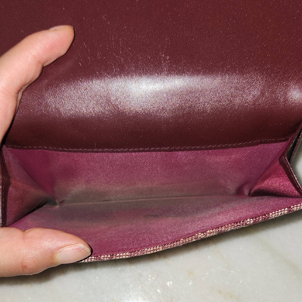 Christian Dior Rich Brown and Burgundy Leather Wallet - Picture 7 of 17